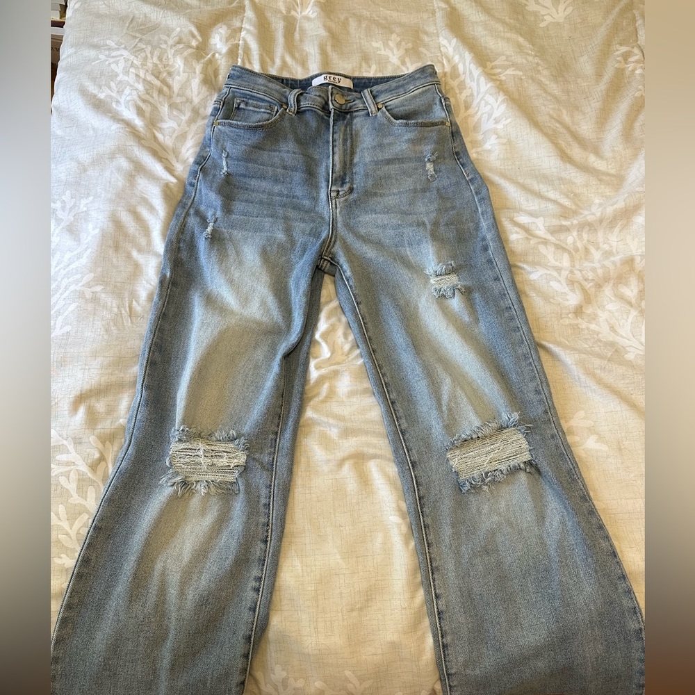 Grey Bandit Cara Jeans, size 7, wide leg